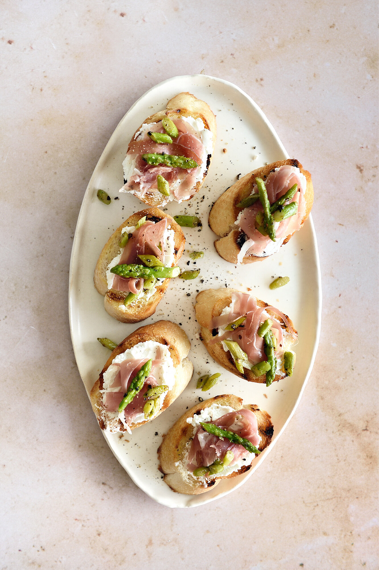 Goats Cheese Prosciutto Crostini